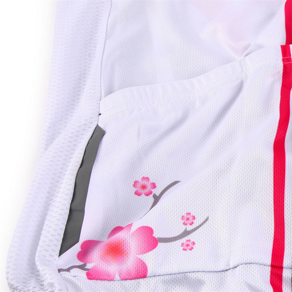 Sleeveless Reflective Cycling Vest Quick Dry Breathable Tops Rose Red S
