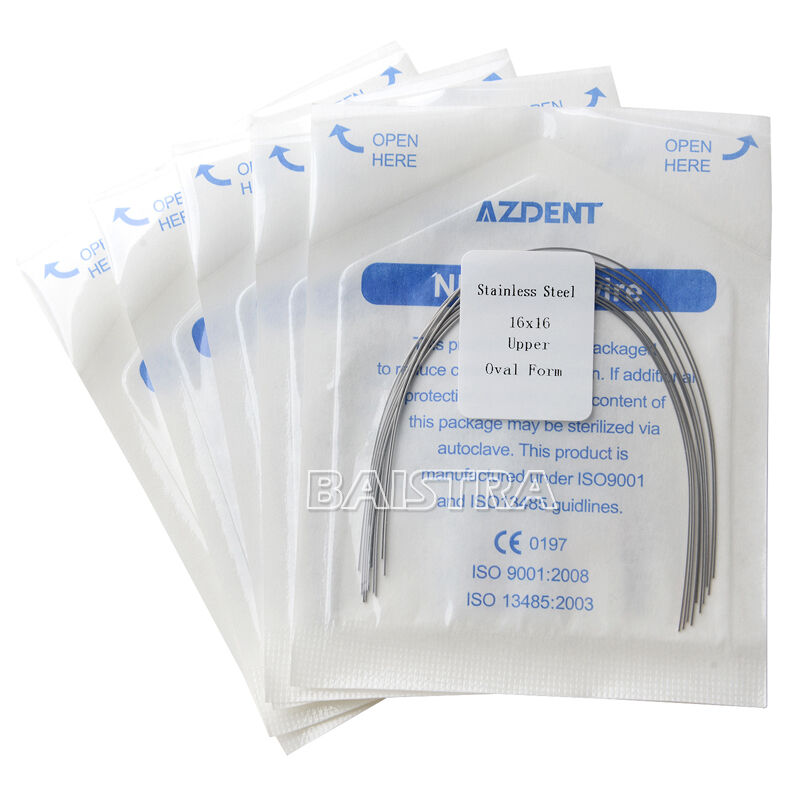 30 X Dental Ortho Arch Wire Stainless Steel Rectangular Oval 16X16 Upper AZDENT