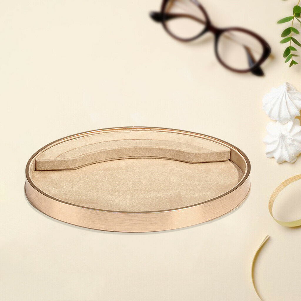 Jewelry Tray Jewelry Storage Bracelet Holder Showcase for Dresser khaki