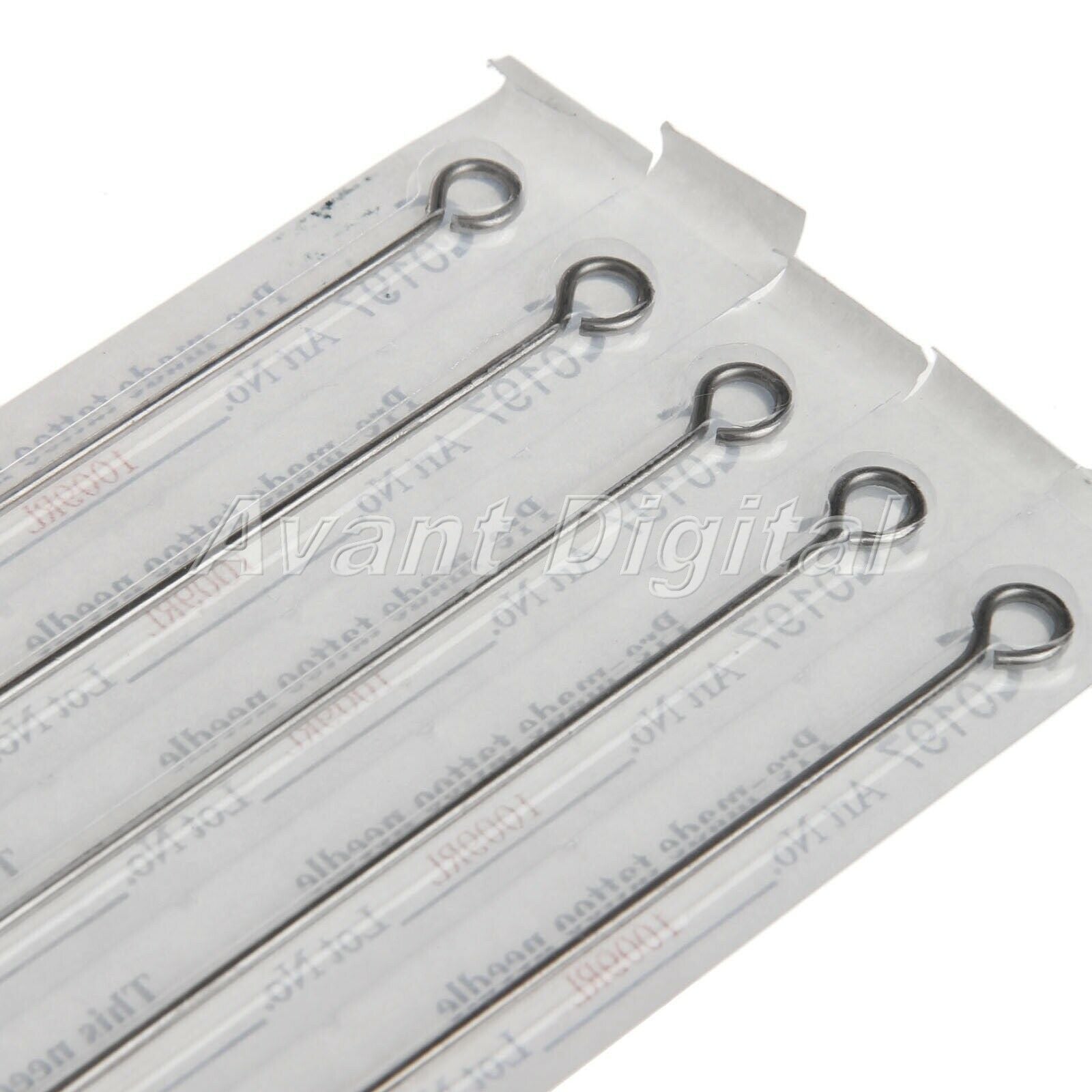 50X 9RS Round Liner Tattoo Needles+50X 9RT Plastic Tattoo Tips Permanent Makeup