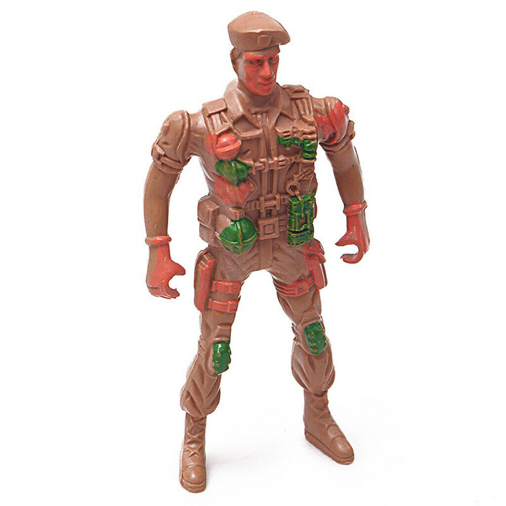 Lots 17 Plastic Military Tank Soldier Men Figures Army Building Block Kits