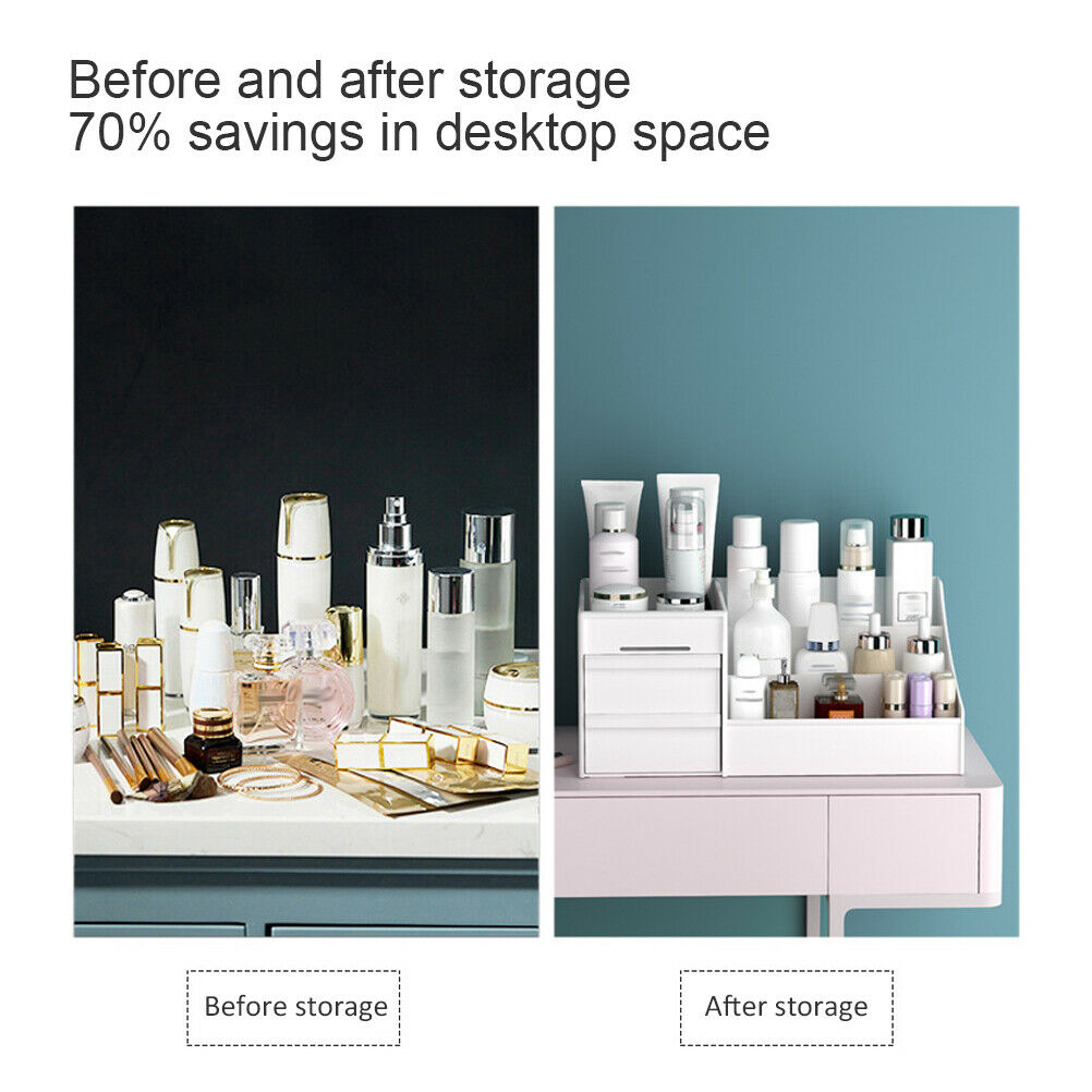 Makeup Drawers Organizer Jewelry Storage Box Container Make Up Cosmetic Case Box