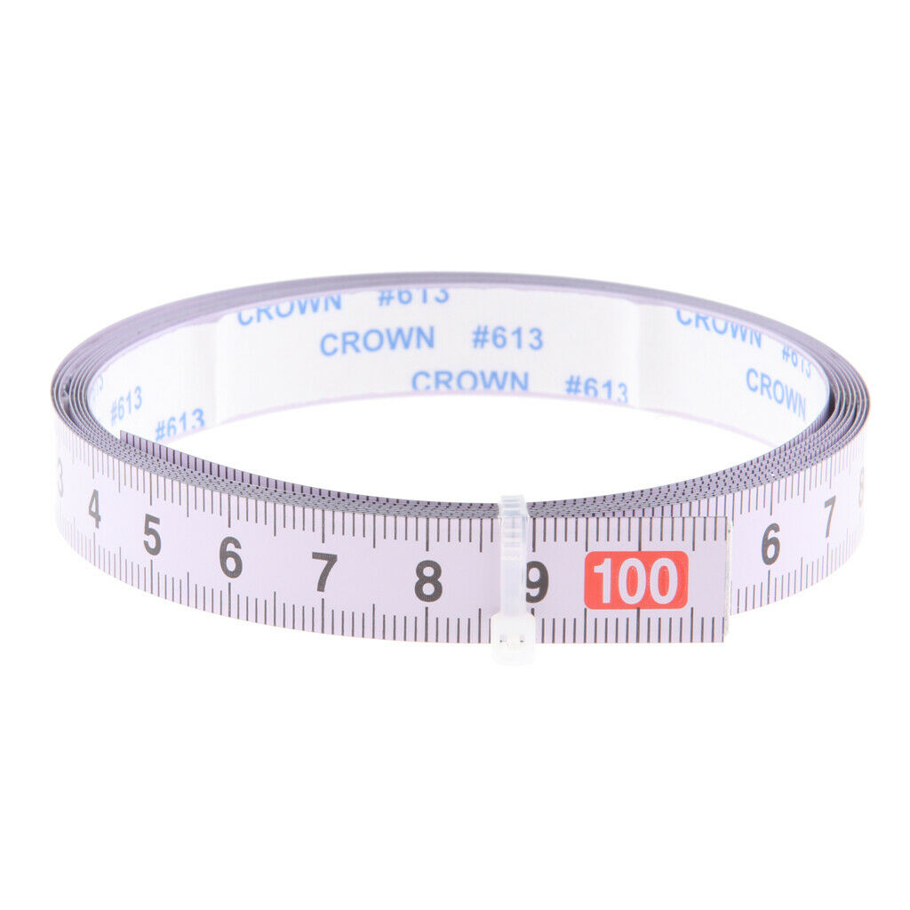 Self adhesive steel measuring tape -metric 1M-0-1M - Middle to both sides