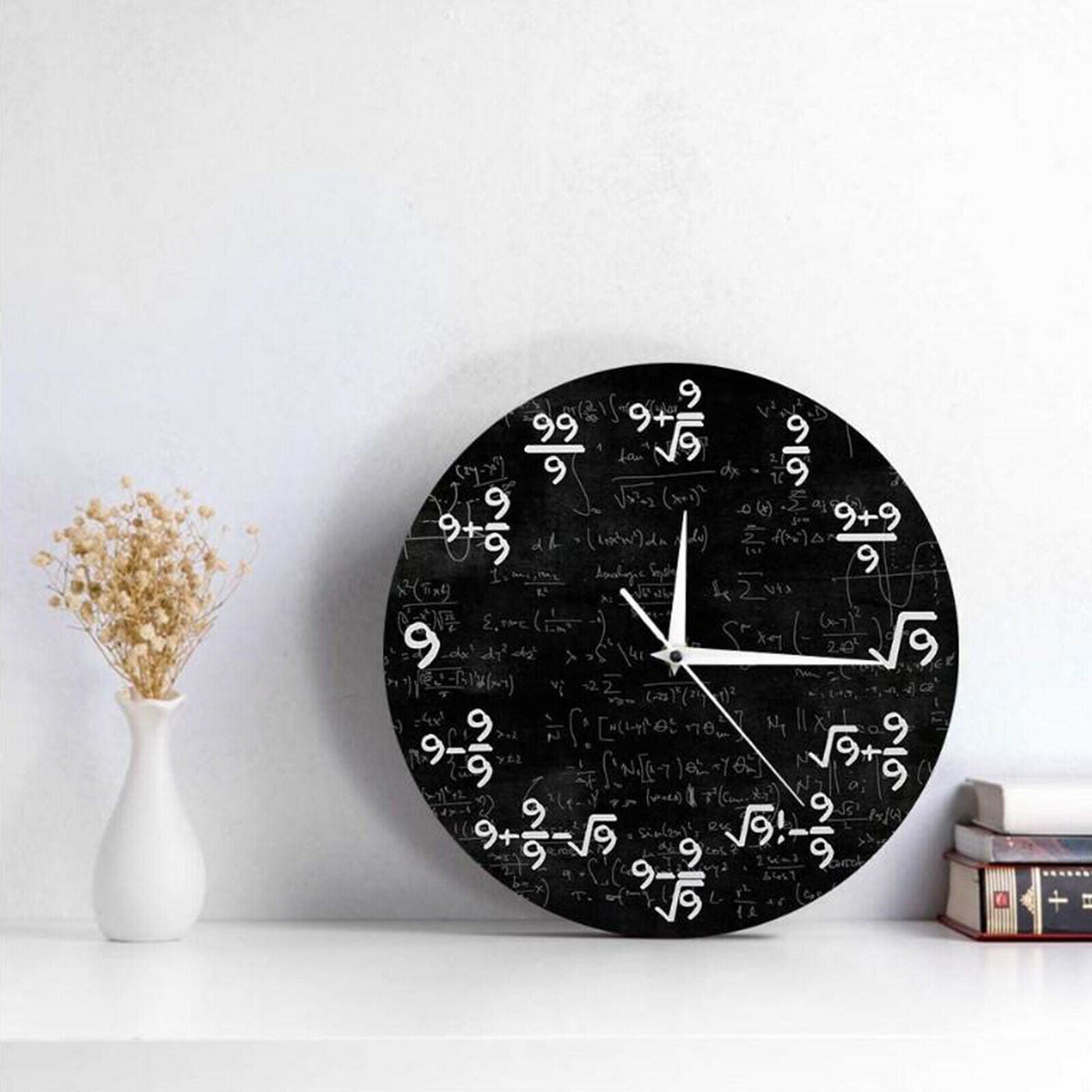 Math Wall Clock 12 inch Mathematical Equations Art Clock Home Decor Gifts