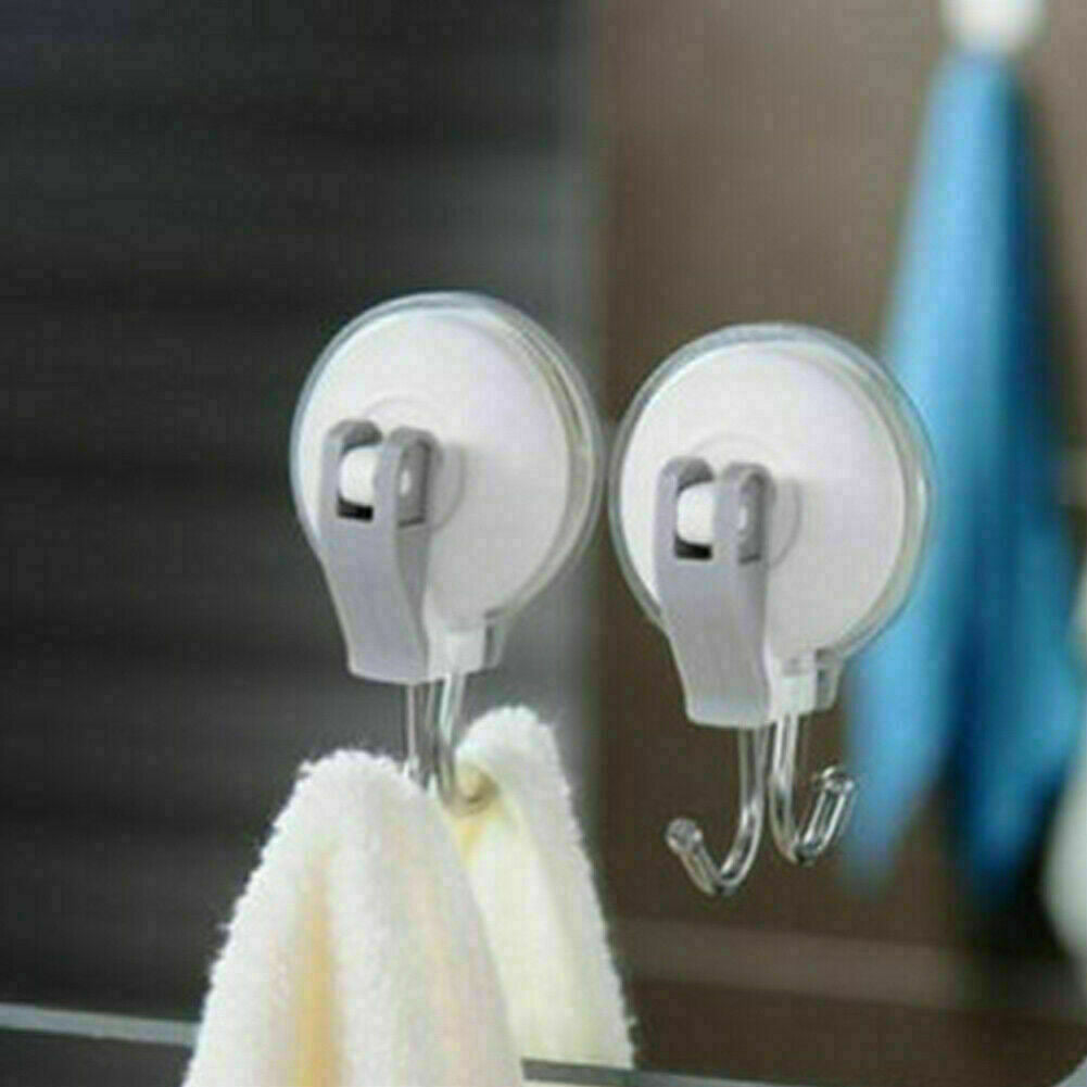2X EXTRA HEAVY DUTY LEVER SUCTION CUP HOOKS Bathroom/Kitchen N2A5 super U6B8