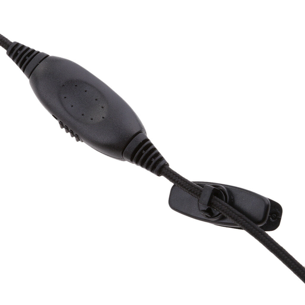 2 Pin Overhead Earpiece Headset with Mic PPT for BAOFENG Kenwood Puxing