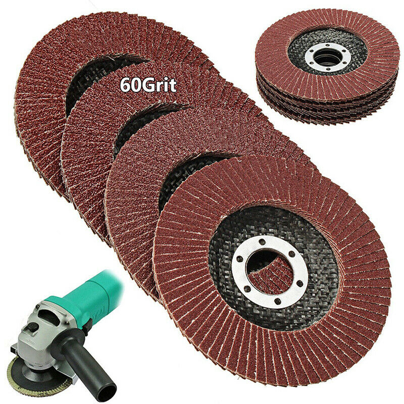 115mm/4.5'' Flap Wheels Grinding Sanding Discs 60 Grit Angle Grinde.l8
