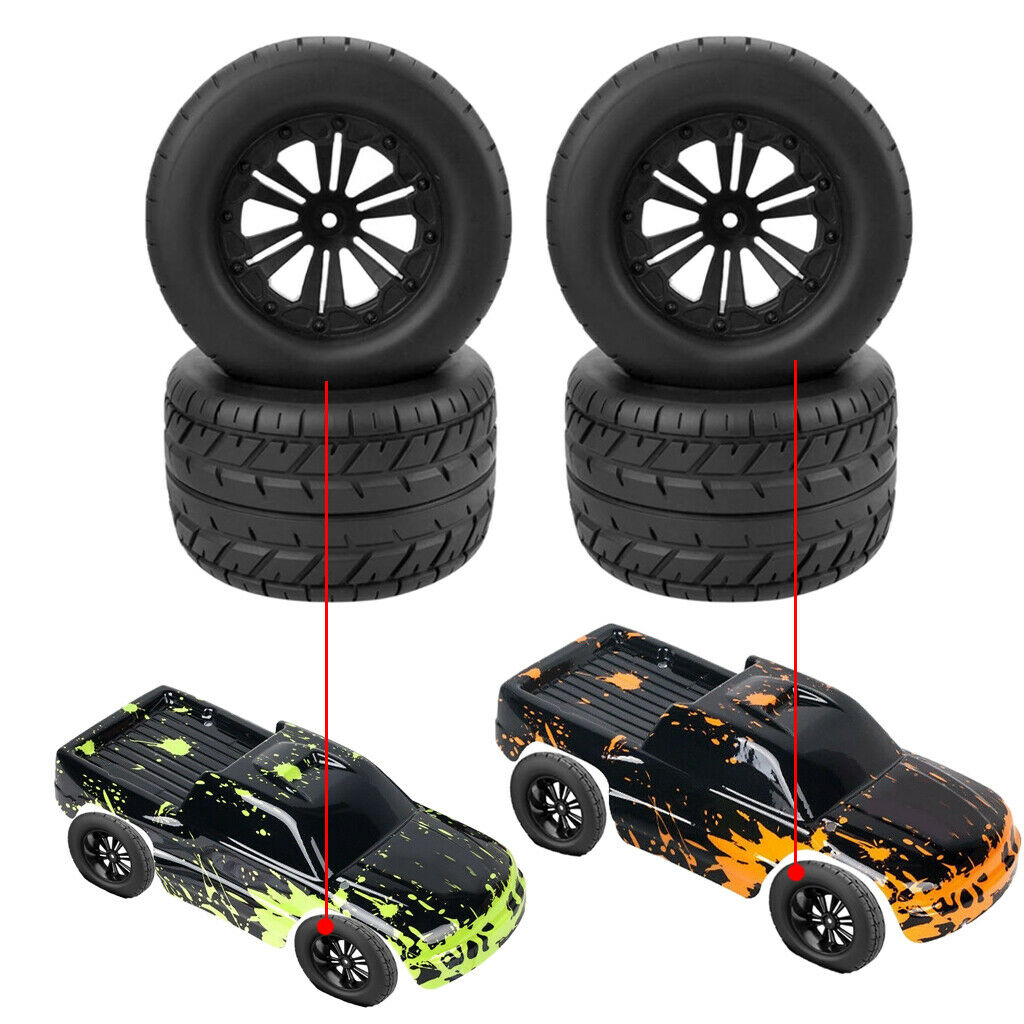 New RC Car 12mm Hex 4Pcs/set Tires&Wheel For HSP HPI RC 1/10 Racing Car Parts