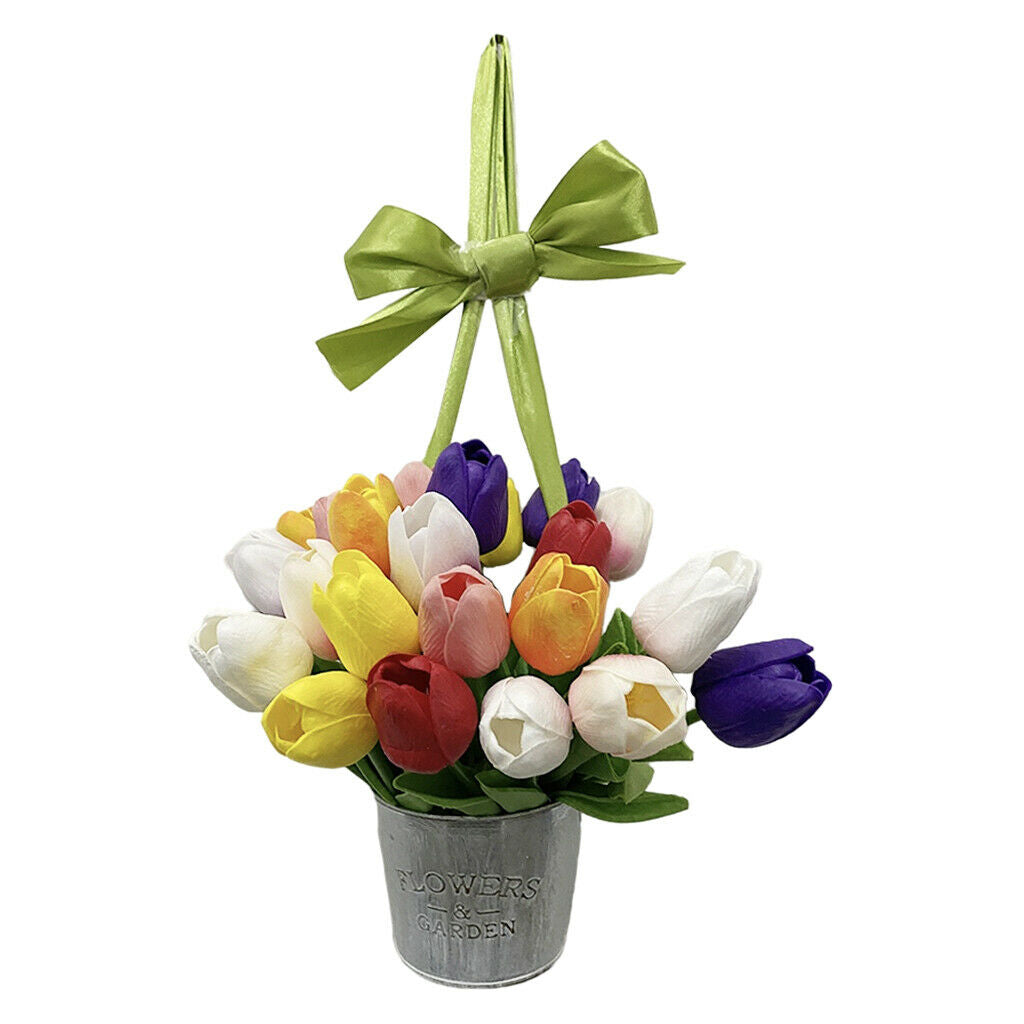 Handmade   Bucket Floral Wreaths for Front Door Photographing Props Home