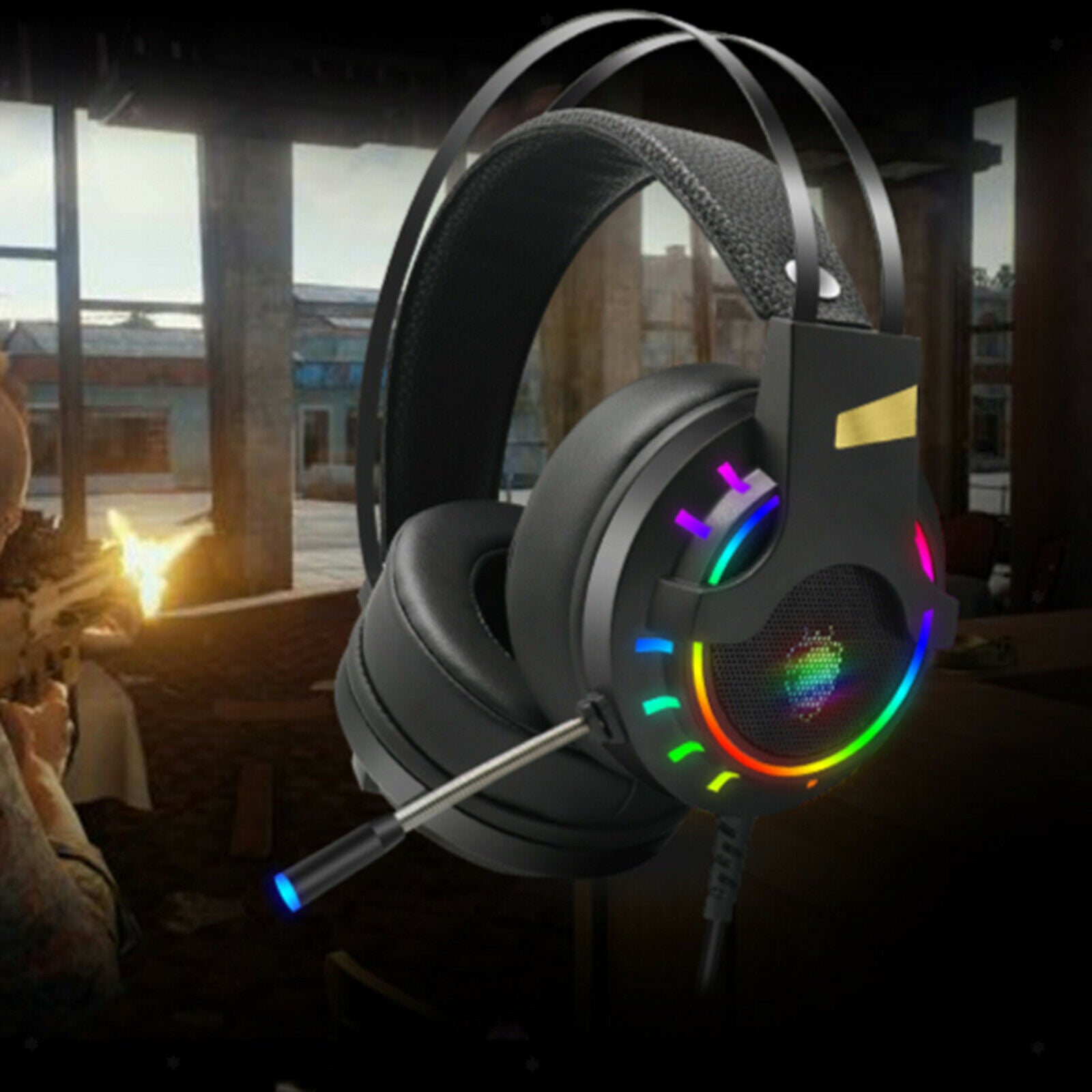 7.1 Channel Gaming Headset Headphone for Game RGB Headphones with