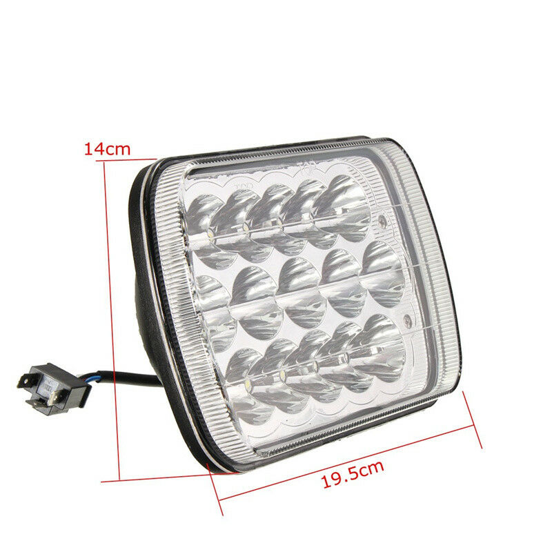 Auto Car 15 LEDs Bulb Light H4 Sealed High/Low Beam Headlamp Headlight Aluminum