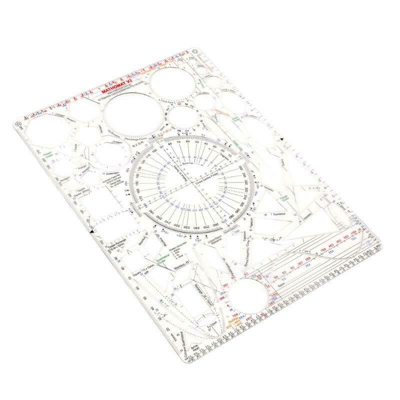 Portable Geometric Template Ruler Sets for Artist Designer Engineer Drawing