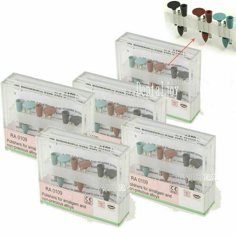 5 X Dental Diamond Polisher Bur Drill RA0109 For Low-Speed Handpiece SG1201