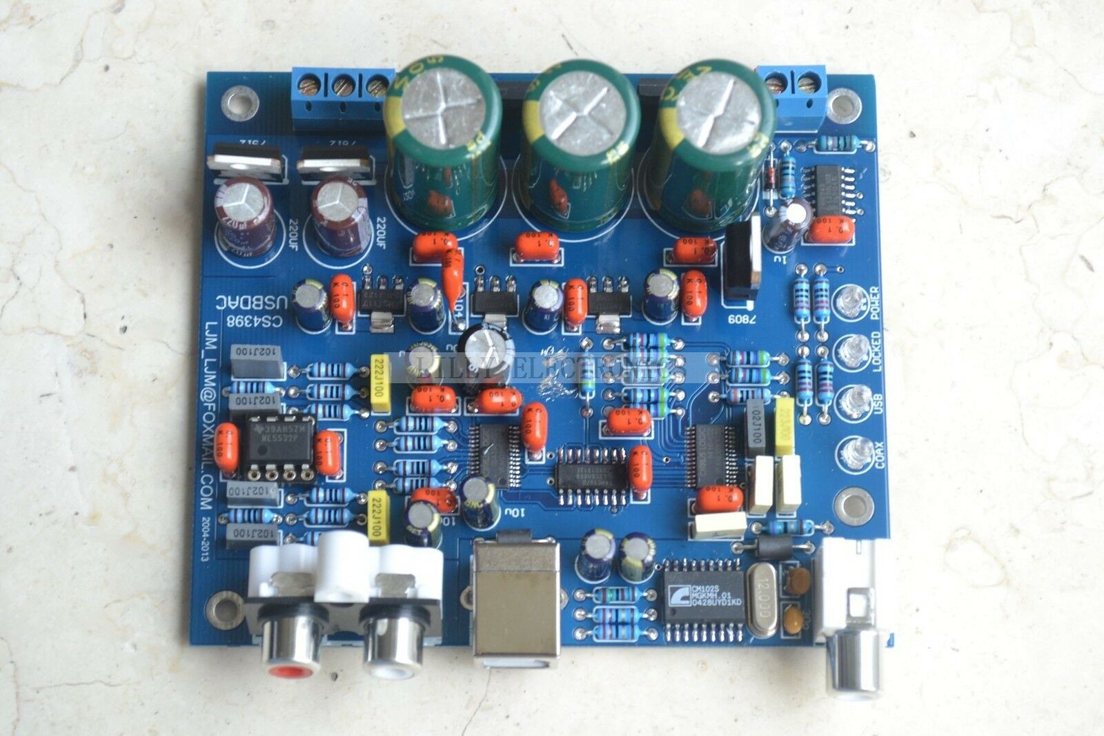 Amplifier Board CS8416+CS4398 For DAC Board ( USB+Coaxial DAC 192K/24BIT Board )