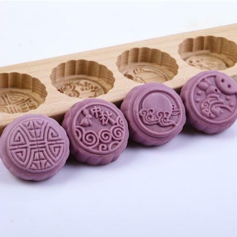Moon Cake Molds Wooden Pastry Moulds Making Mung Bean Cake Sorbet Baking Gadgets