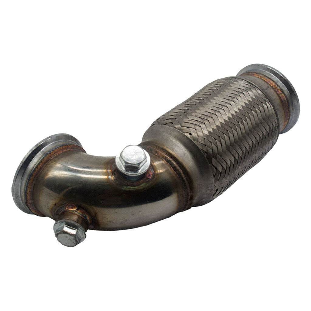 3" V-Band Downpipe Low Profile 90° w/ Flex Bellows Down-pipe For Car Truck, New