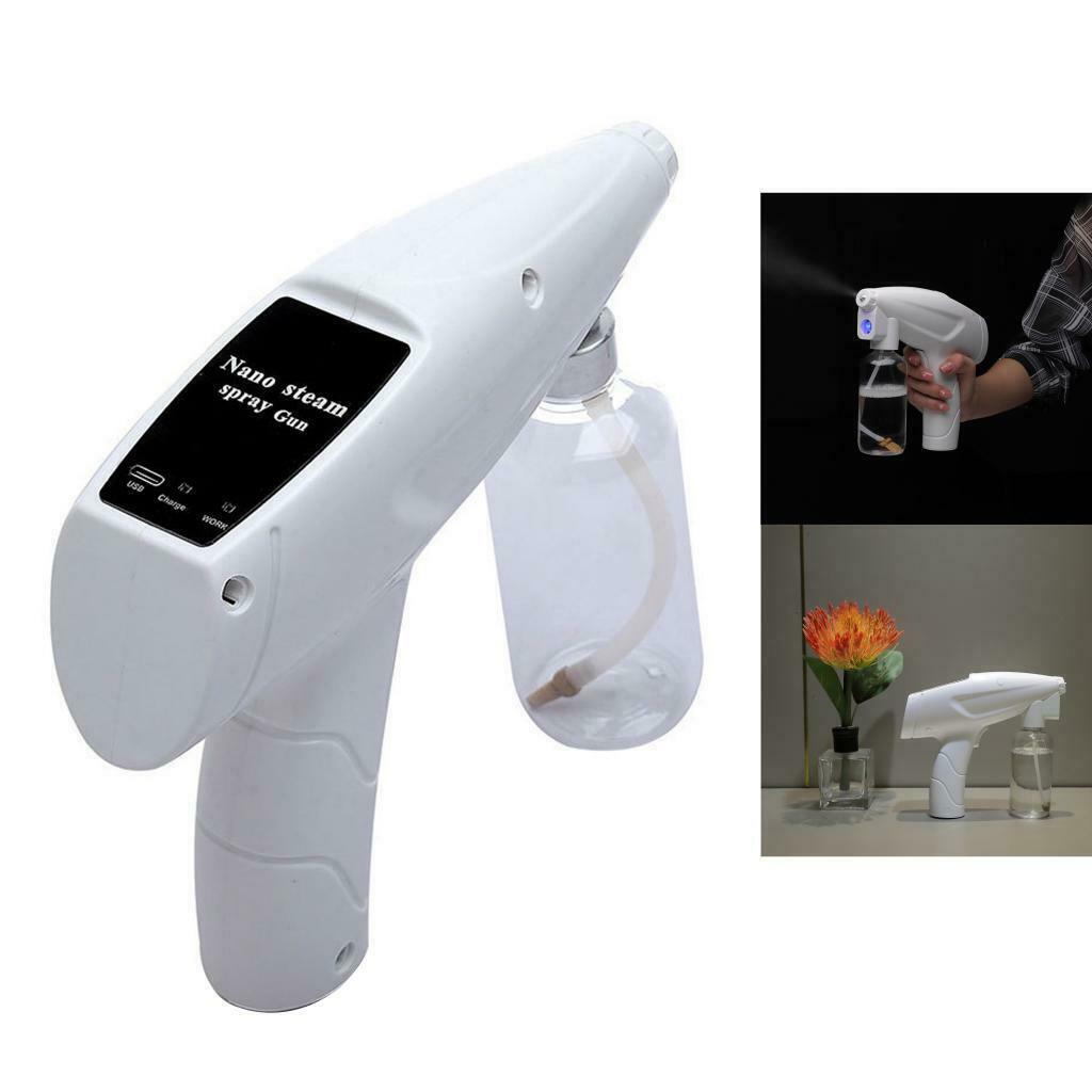 Electric Blue Light Nano Mist Spray Gun Disinfectant Sprayer Rechargeable