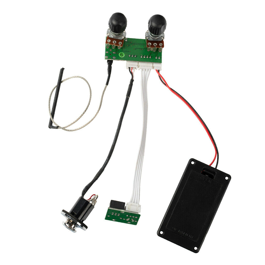 Ukulele Pickup Active Amplifier Treble w/ 3.5mm   Cord for Ukulele Parts