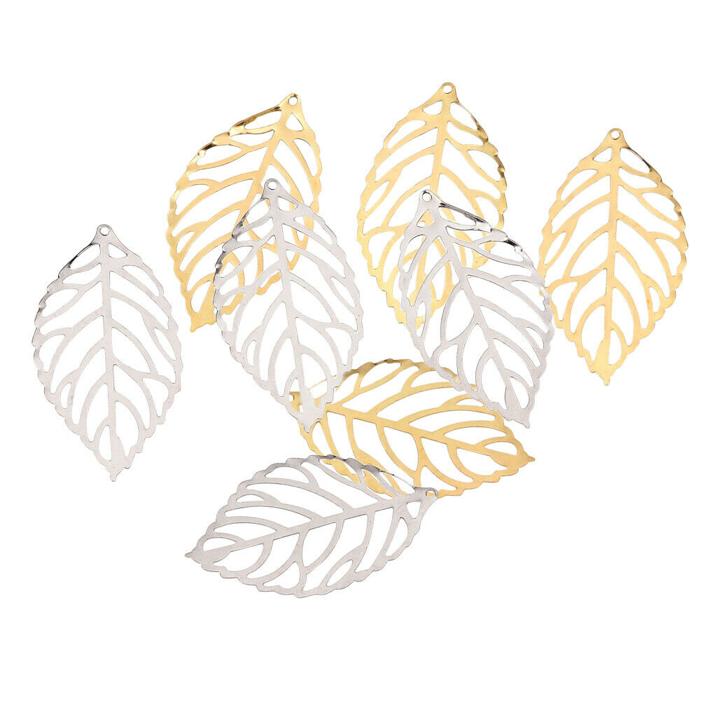 200pcs Alloy Leaves Pendants Findings for DIY Chinese Hairpin Bridal Jewelry