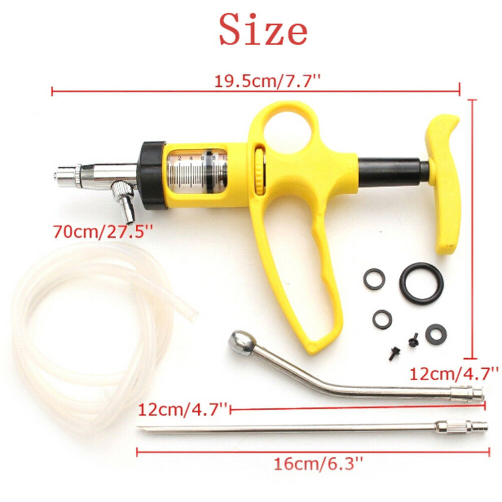 10ml continuous drench yellow gun syringe sheep goat oral pig animaY1