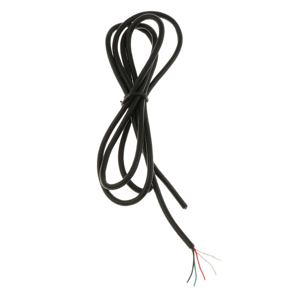 4x Practical 4 Core Guitar Bass Connection Electricity Wire, 100cm/39.37inch