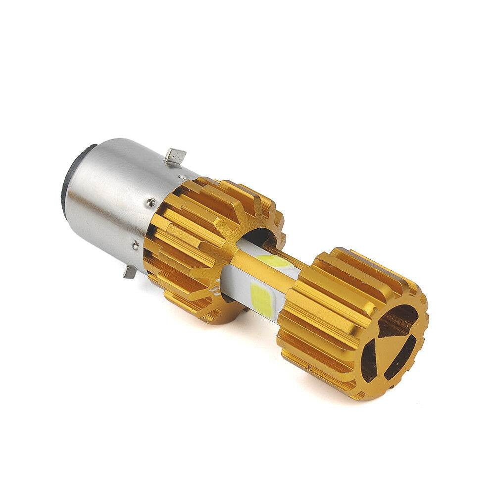 1x H4 18W 3 COB LED Chip Motorcycle Headlight Bulb 2000LM 6000K Hi/Lo Beam Light