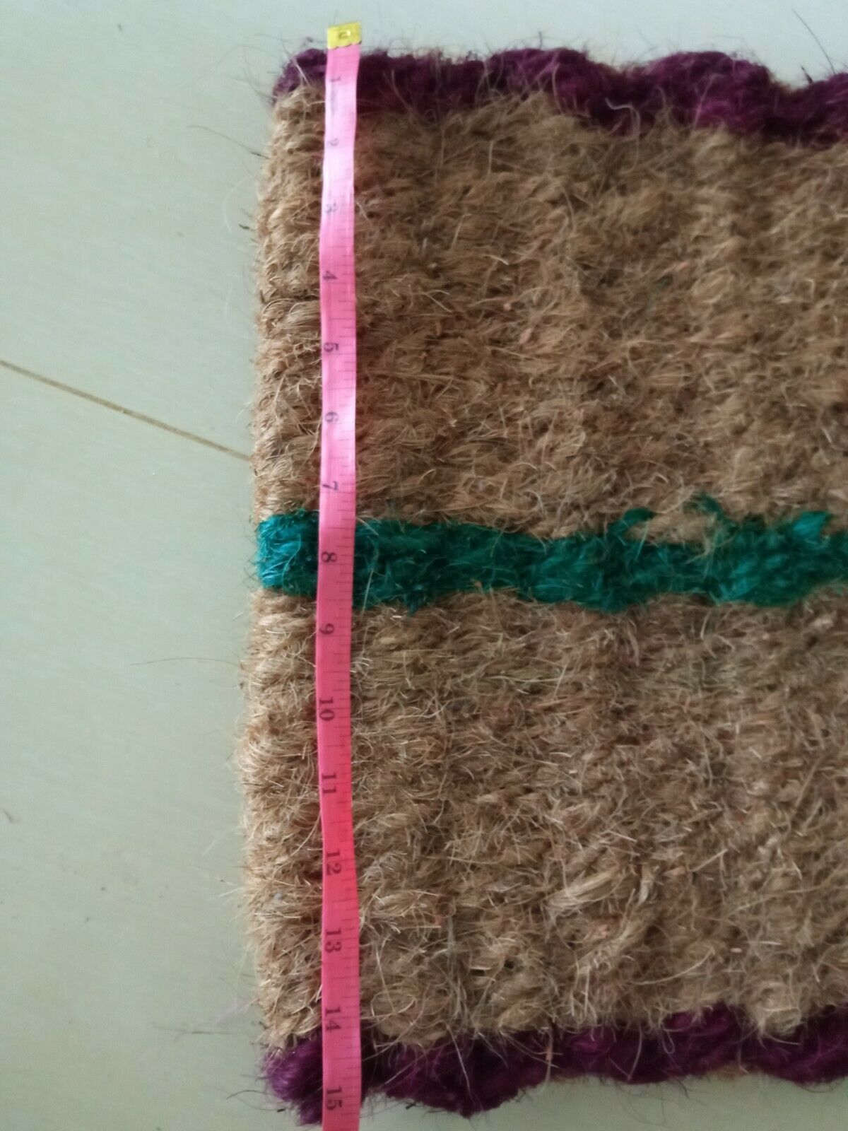 Natural Coconut Coir Doormat Welcome Mat Chunky Rope Knotted Weave Sturdy Heavy