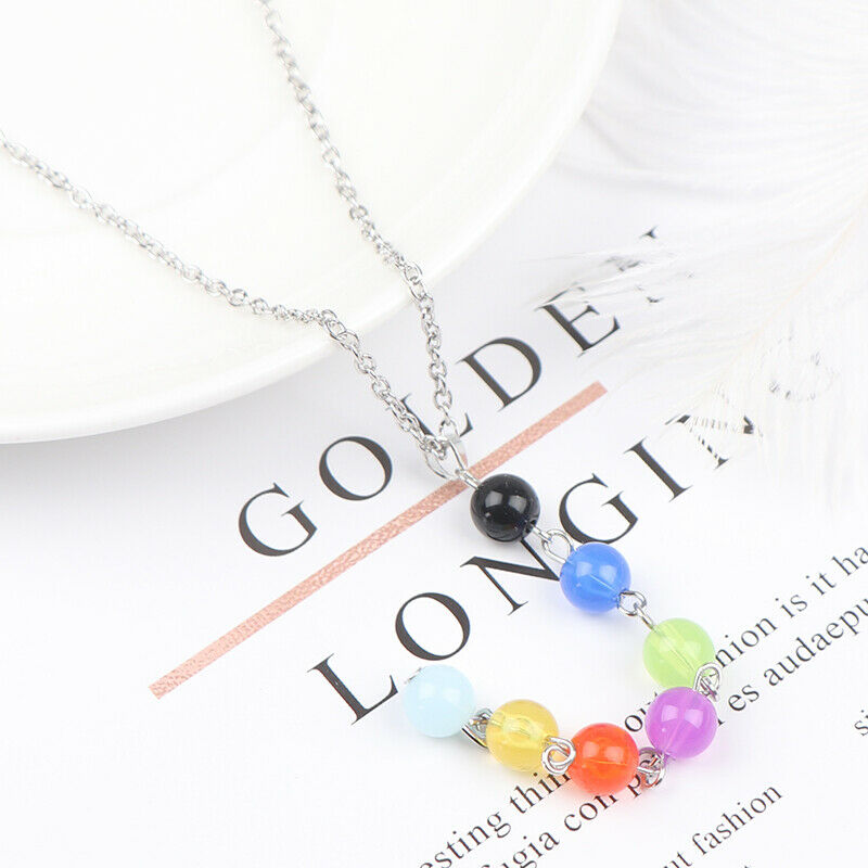 7Chakra Beads Pendant Yoga Reiki Healing Balancing Chain Necklace Jewel.l8