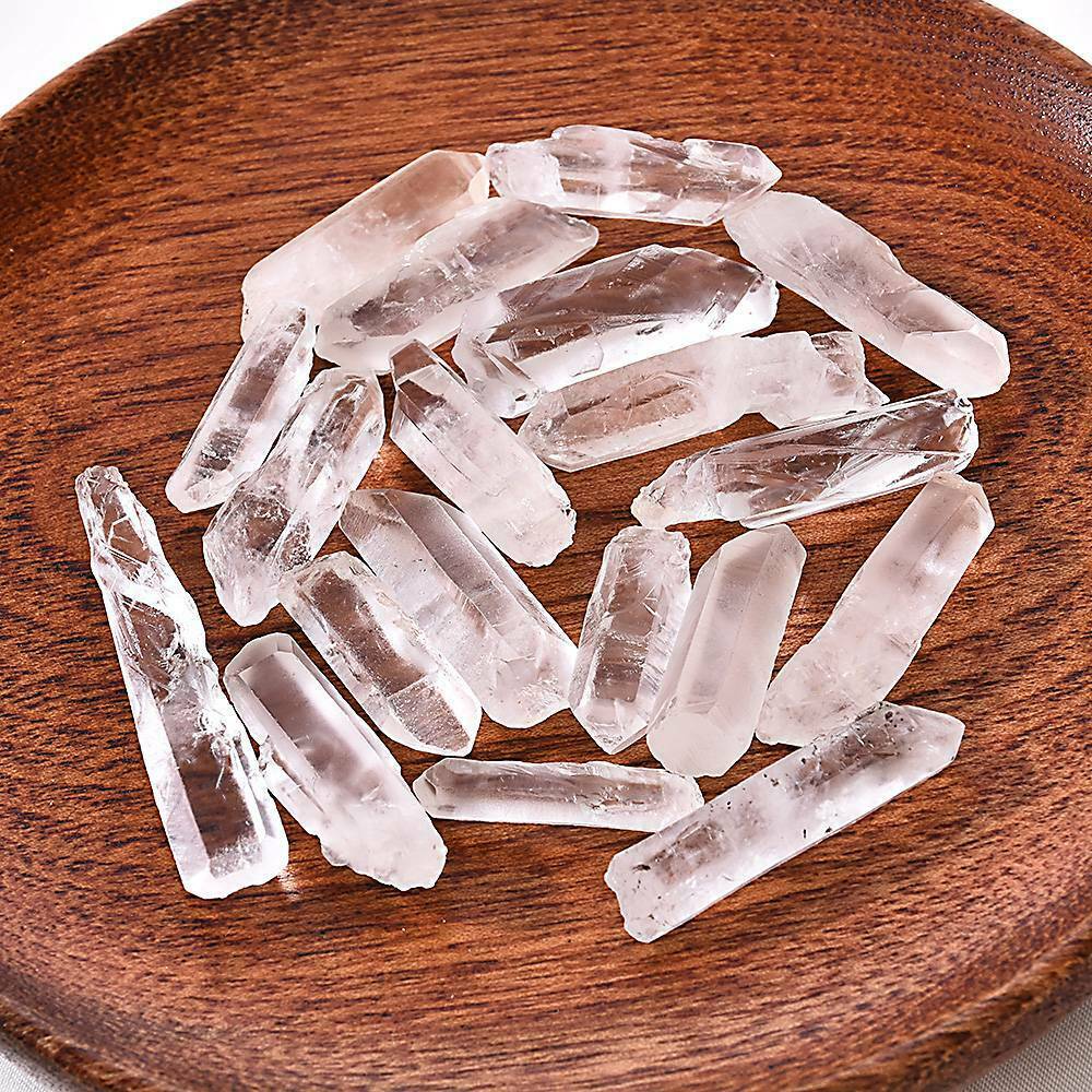 50g Tibet Natural Clear Crystal White Quartz Points Terminated Wand Specimen NEW