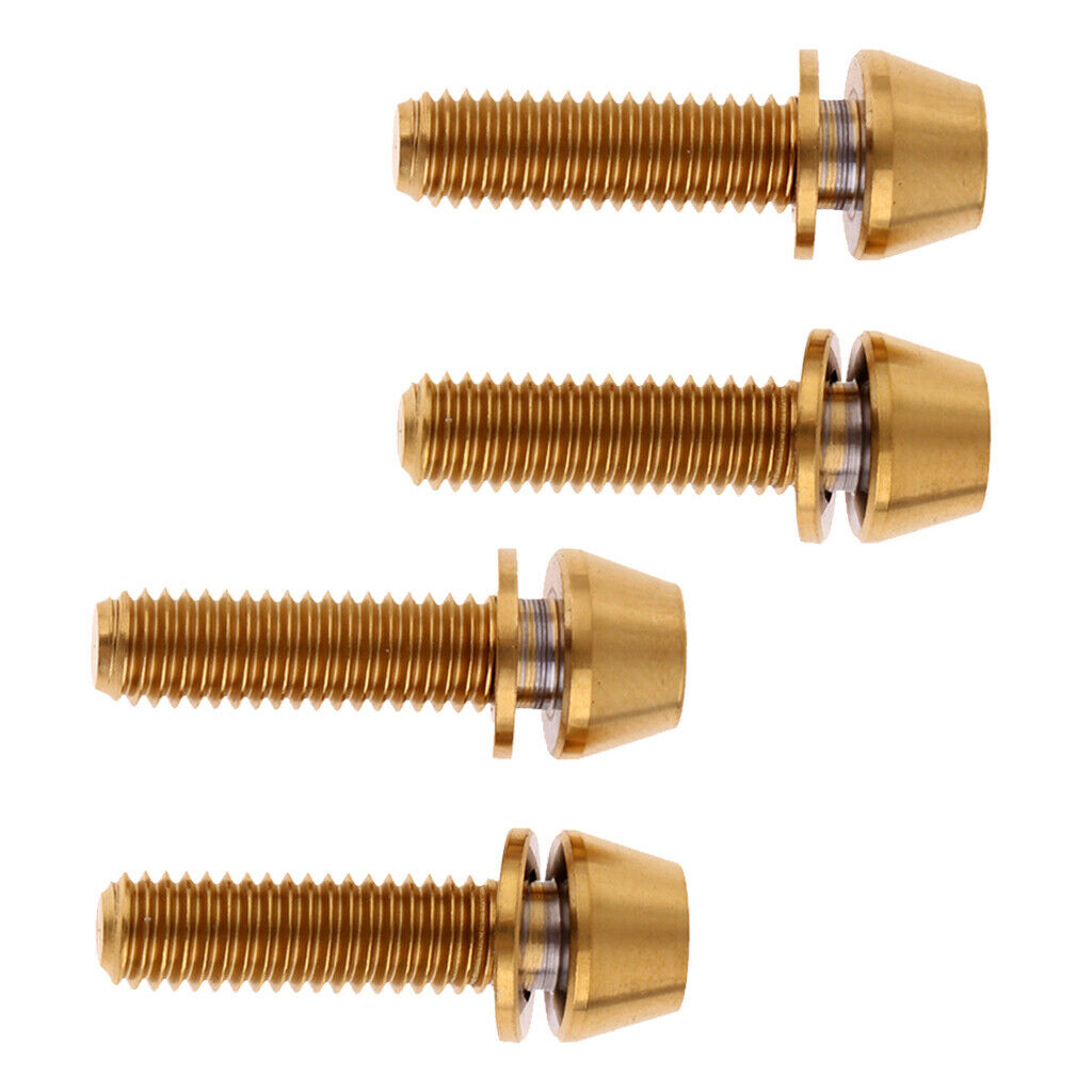 Pack 4 M5x16 / 20mm Titanium Alloy Taper Head Screw for Cycling