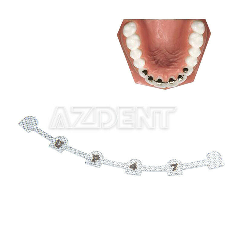 5 X AZDENT Dental Ortho Lingual Retainer Bonding Splits With Mark U/L10pcs/pack