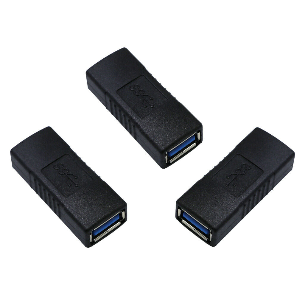 3x Durable USB 3.0 Type A Female to Female Adapter Coupler Changer Connector