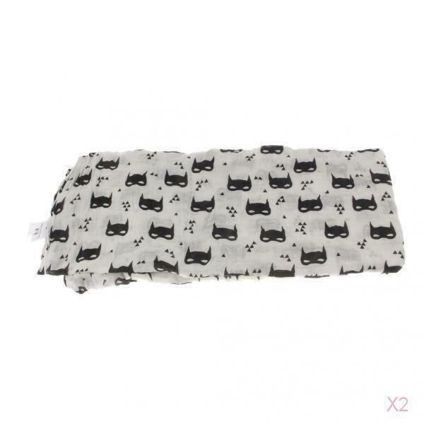 2x Soft Muslin Cotton Baby Swaddle Blanket Unisex Nursing Cover Wrap for Newborn