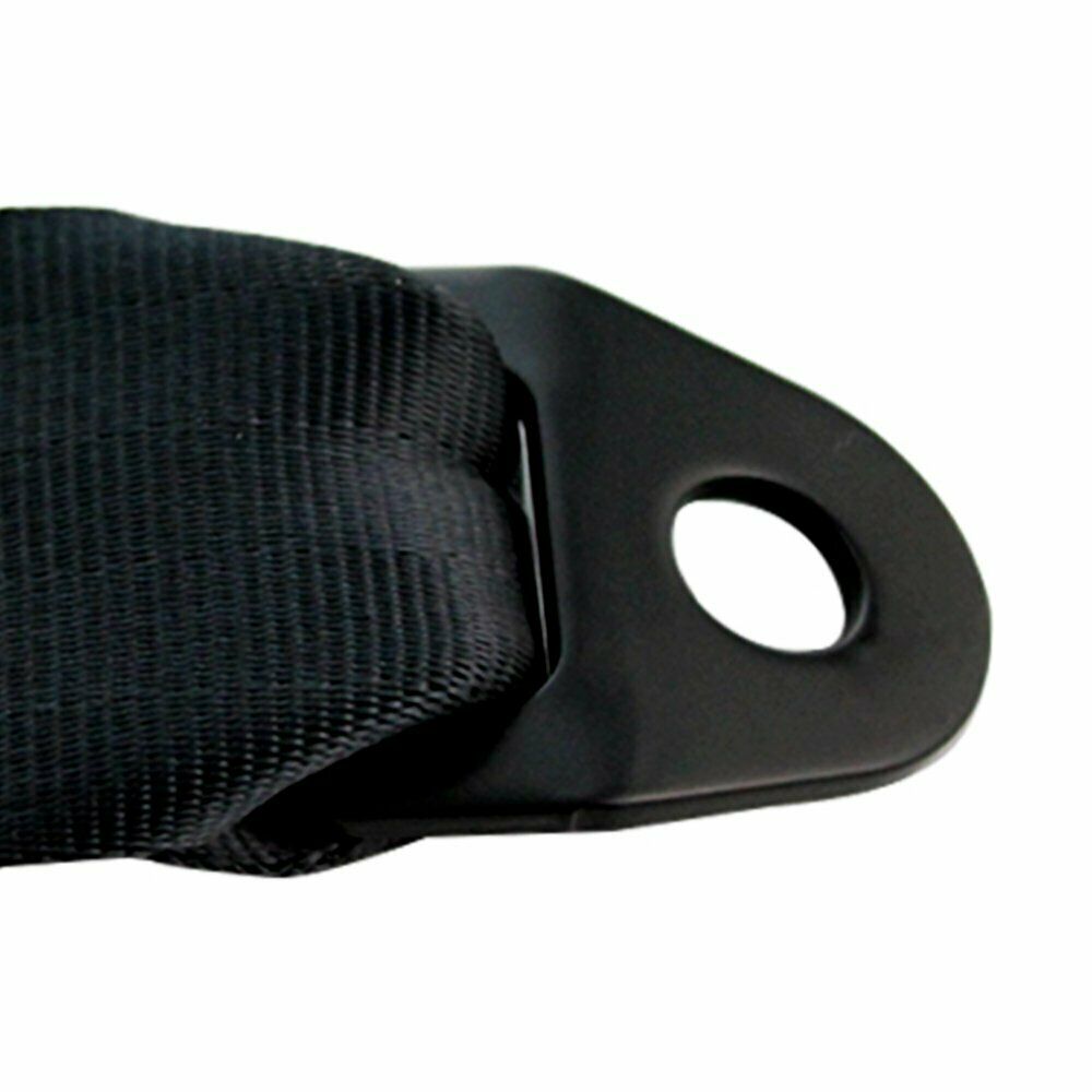 1Set 2-Point-Fixed Harness Safety Belt Adjustable Seat Belt Auto Universal Black