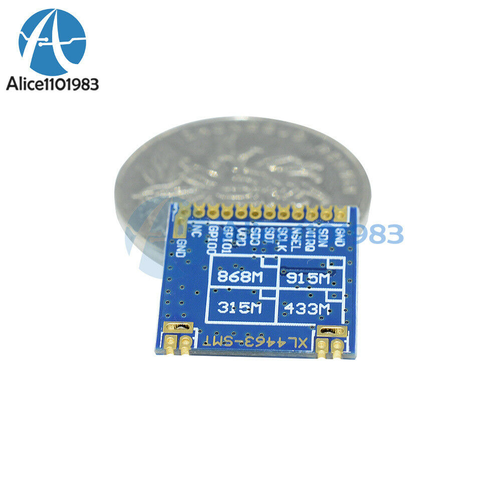 Mini SI4463 2000M 433Mhz Remote Wireless Transceiver Module + Spring Antenna