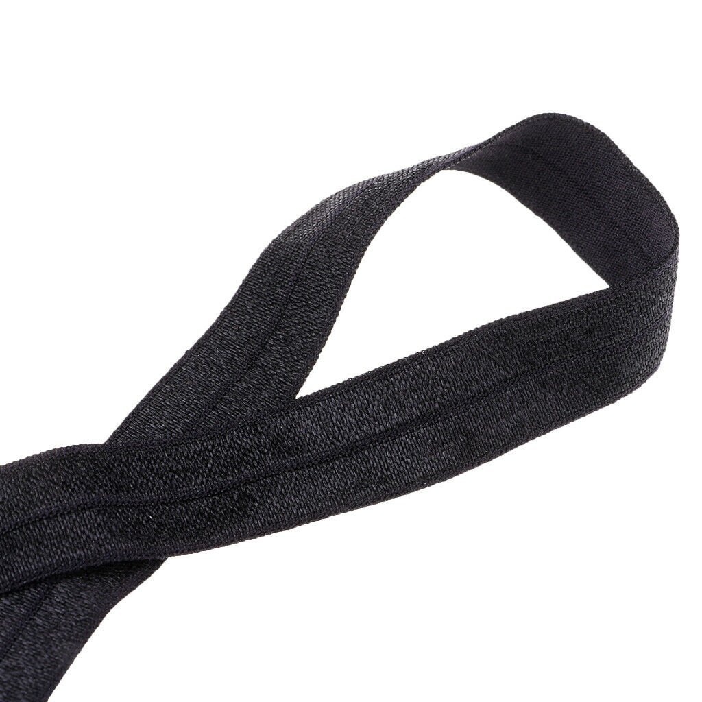 Prettyia 10 Meters Cotton Elastic Band Sewing Trims 15mm Width Black