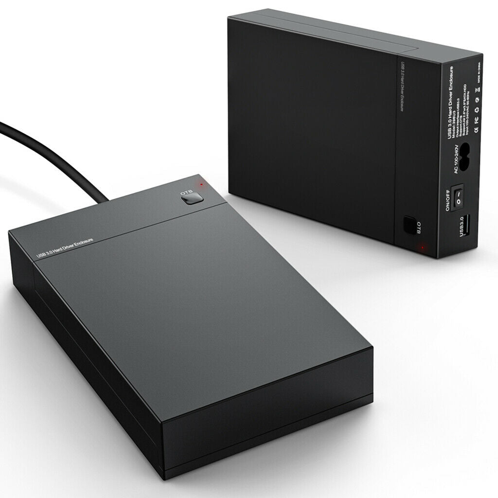 External Hard Drive Enclosure for 3.5 2.5 Inch SATA SSD HDD, USB 3.0 to SATA