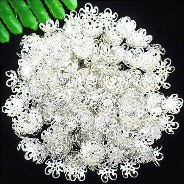 1Bag Alloy Flower Petal Bead Cap End Crafts Accessories Jewelry DIY 8mm HH5600
