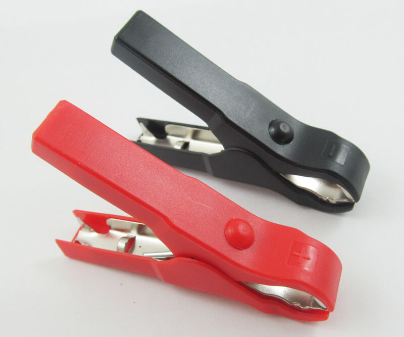 4 pcs Car Battery Clip Full Insulated Clamp Test Clip 50A RH-1103 Red Black NEW