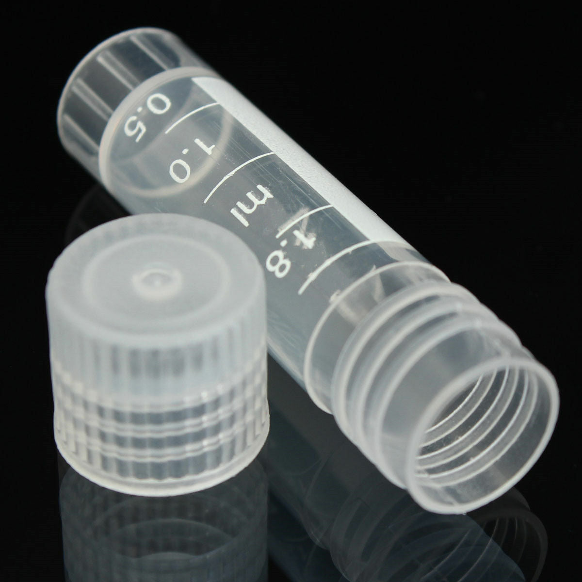 2ml Conical Micro Centrifuge Tubes W/Caps Plastic Chemistry Test Vials 100Pcs