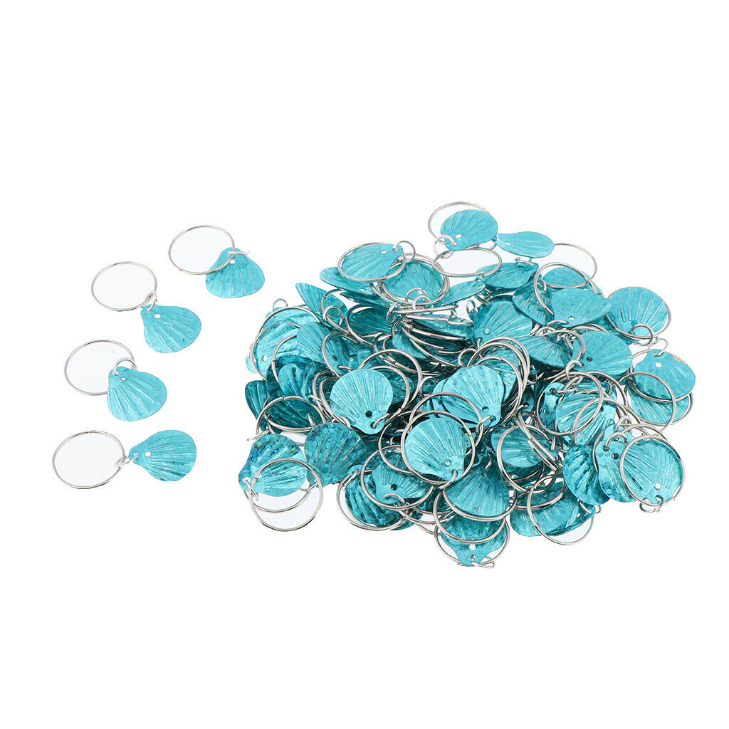 100Pcs Hair Dreadlock Bead Braid Decor Jewelry Rings Hair Pendants Lake Blue