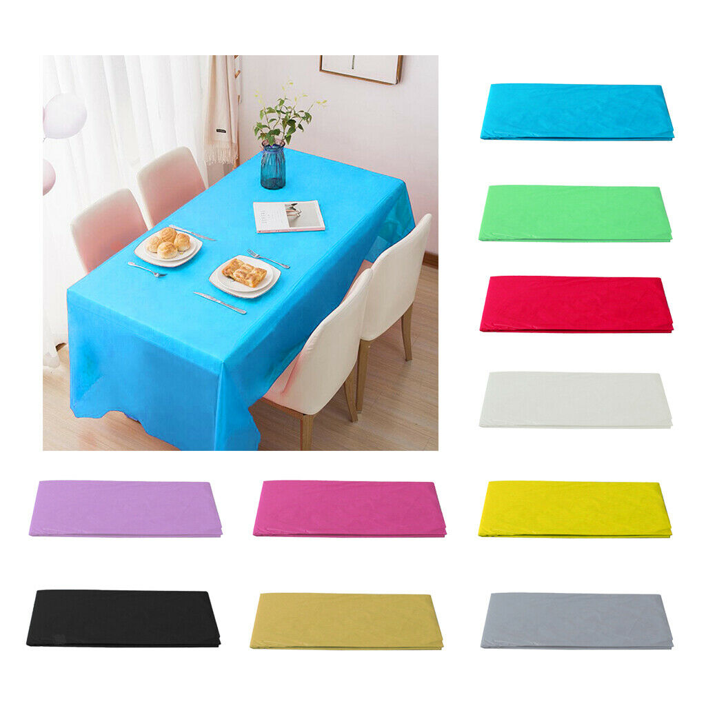 Rectangle Disposable Table Cloth Tablecloths Banquet Wedding Party New Grey