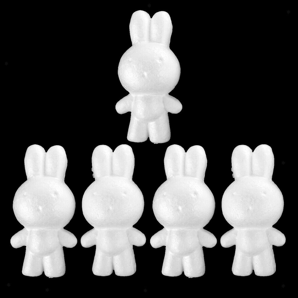 5pcs Rabbit Shaped Creative Styrofoam Foam DIY Party