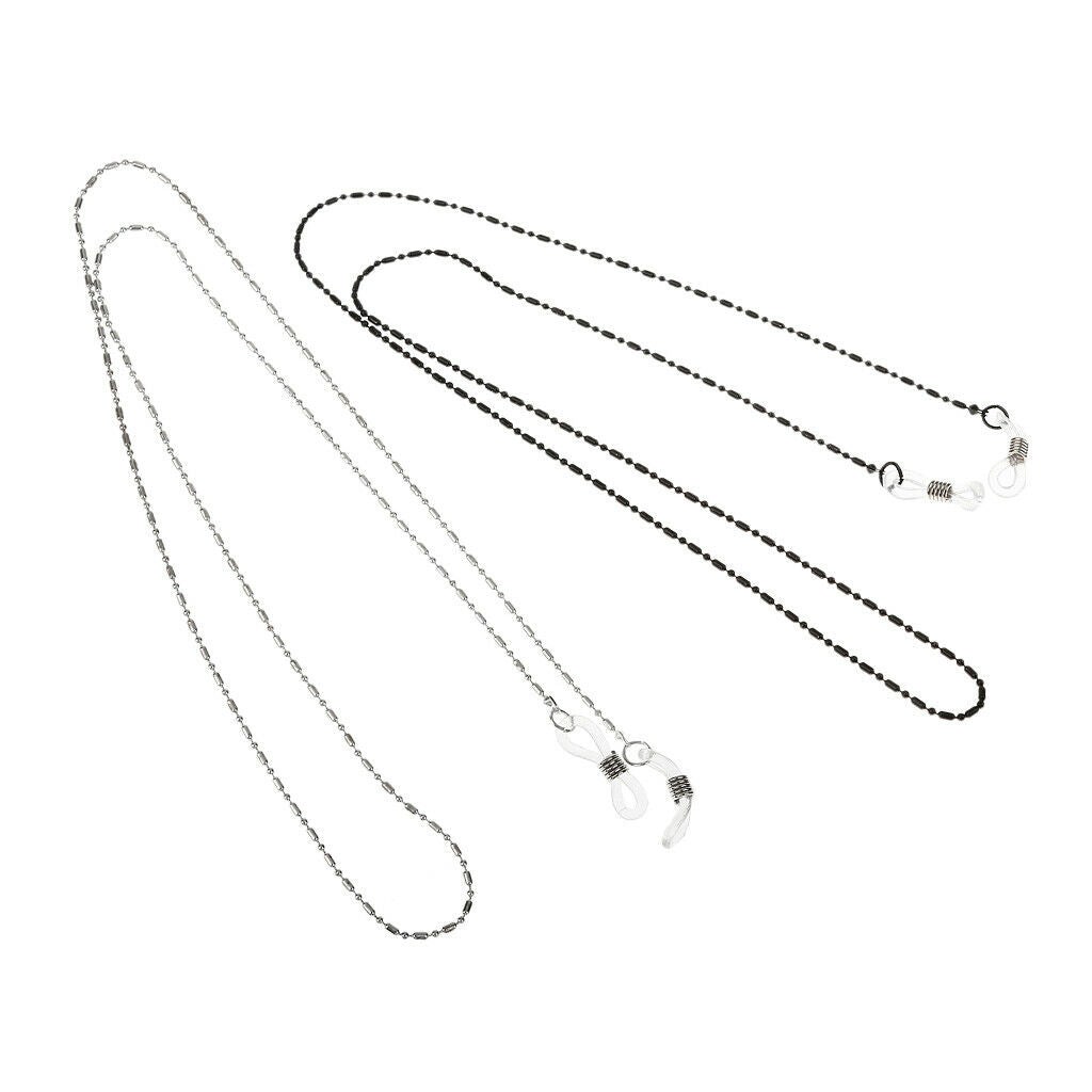 2x Glasses Chain Metal Neck Cord Eyeglasses Sunglasses String Holder Lanyard