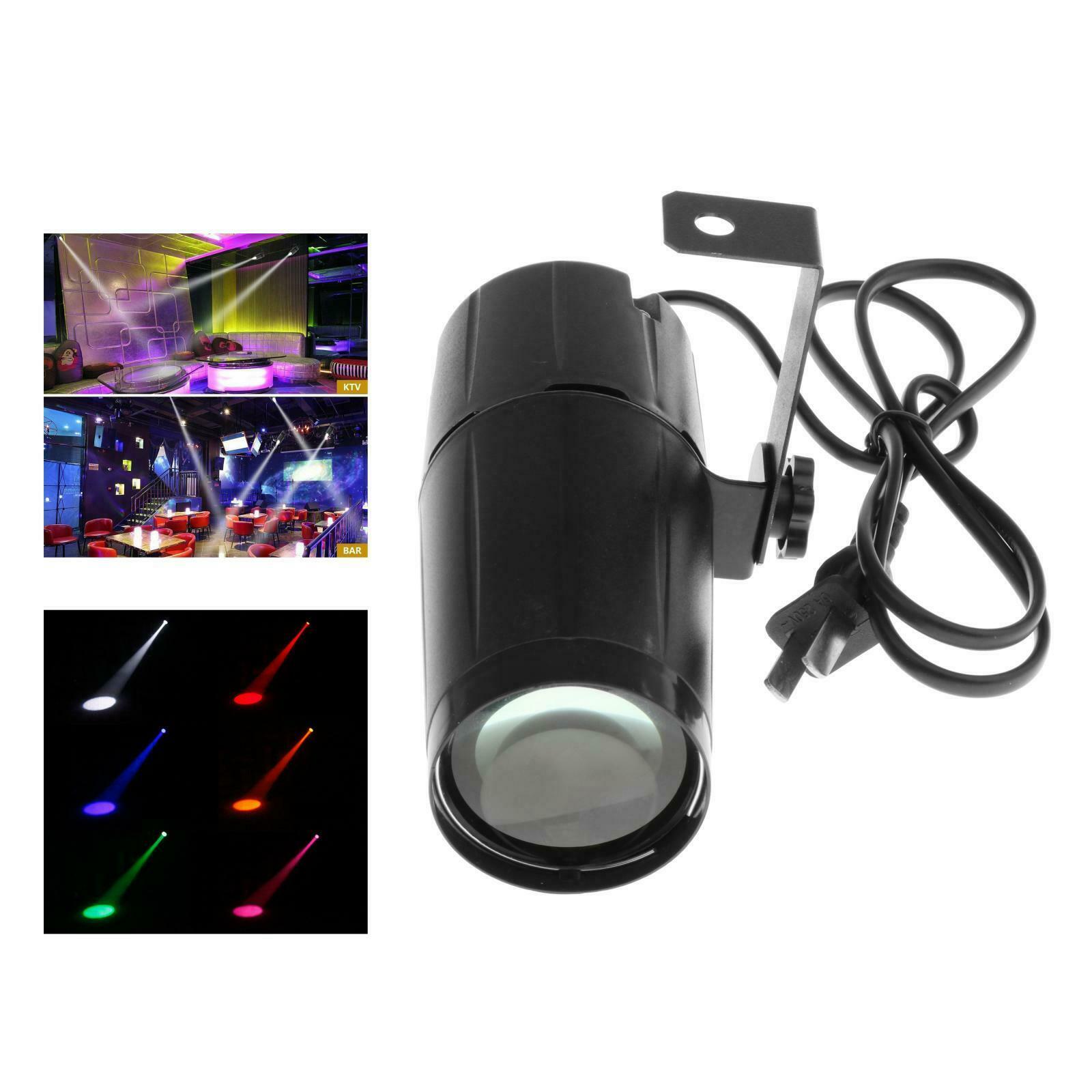 3W Mini LED Stage Lighting Beam Spotlight Xmas Spin Pinspot Light White