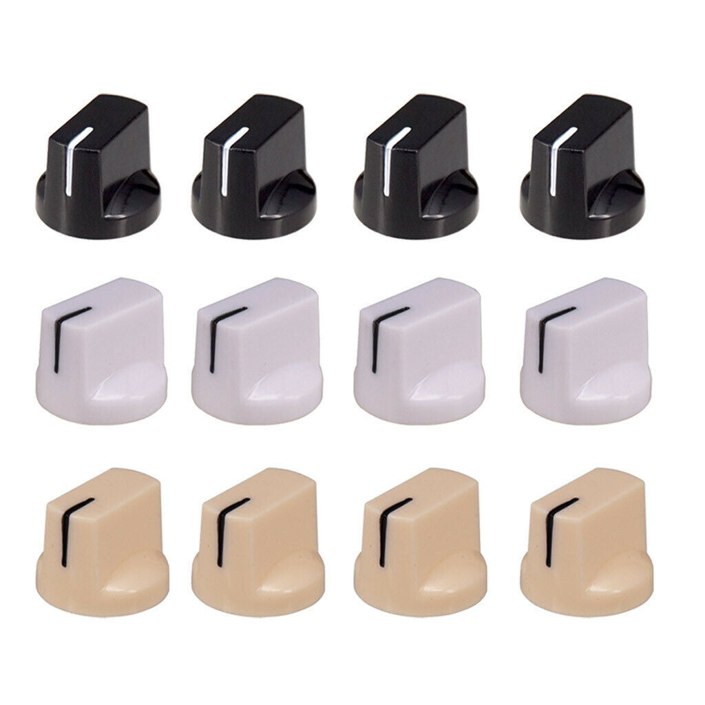 12pcs Volume&Tone Pointer Knobs Potentiometer Caps for Electric Guitar