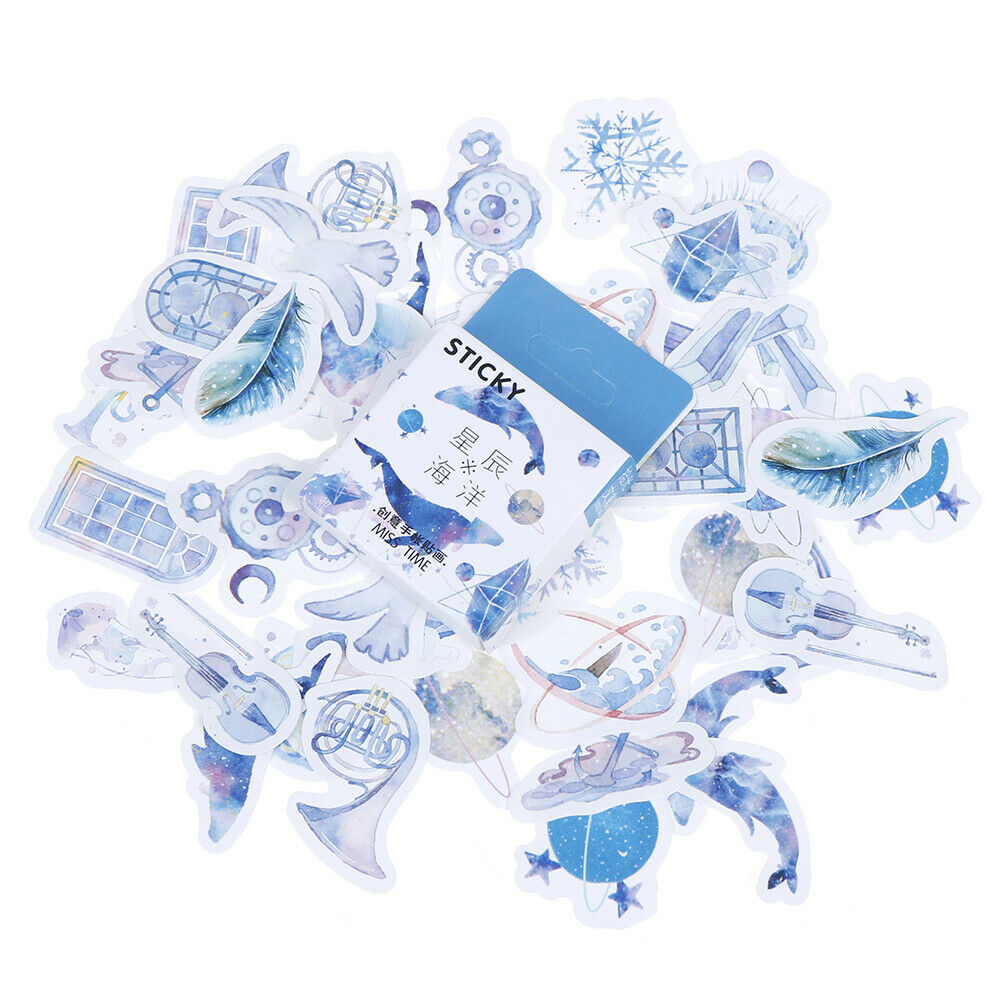 46pcs/box Star Ocean DIY Diary Stickers Paper Lables Gifts Packaging Deco.l8