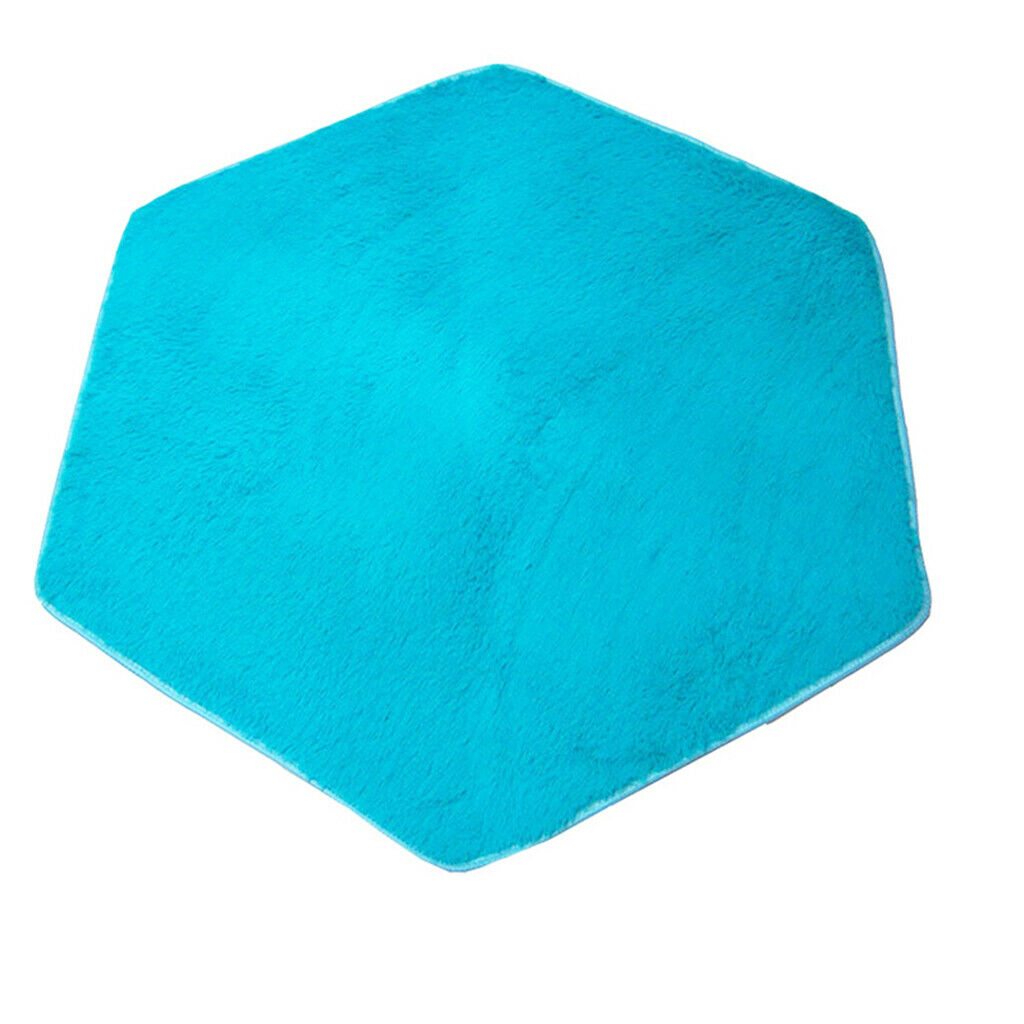 Toddler Playhouse Play Tent Hexagonal Mat Plush Kids Bedroom Floor Carpet
