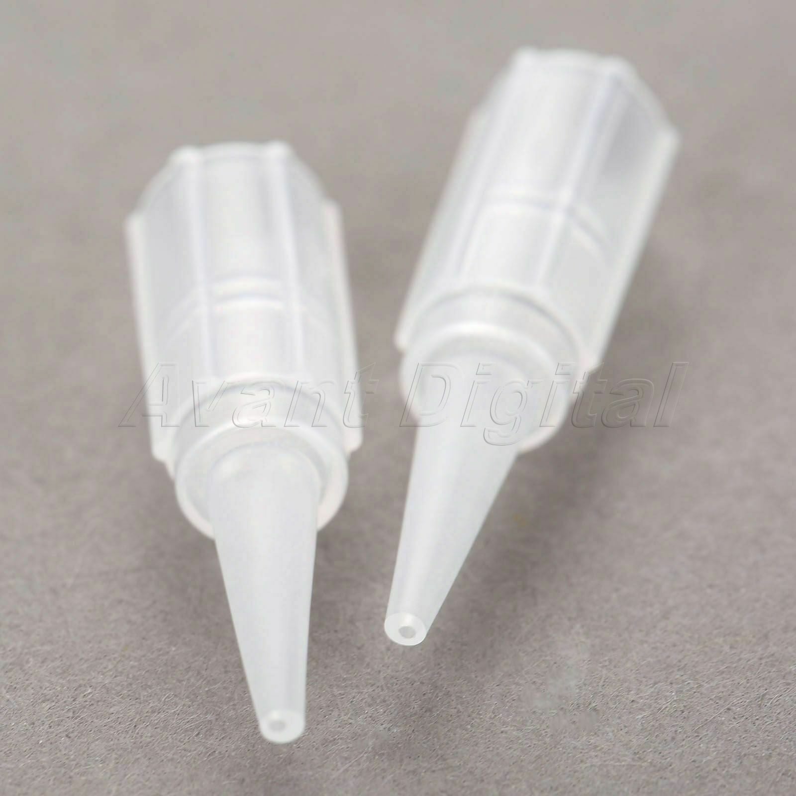 50x White Tattoo Needle Tips Round Mouth 1R Permanent Eyebrow Tattoo Makeup Tool