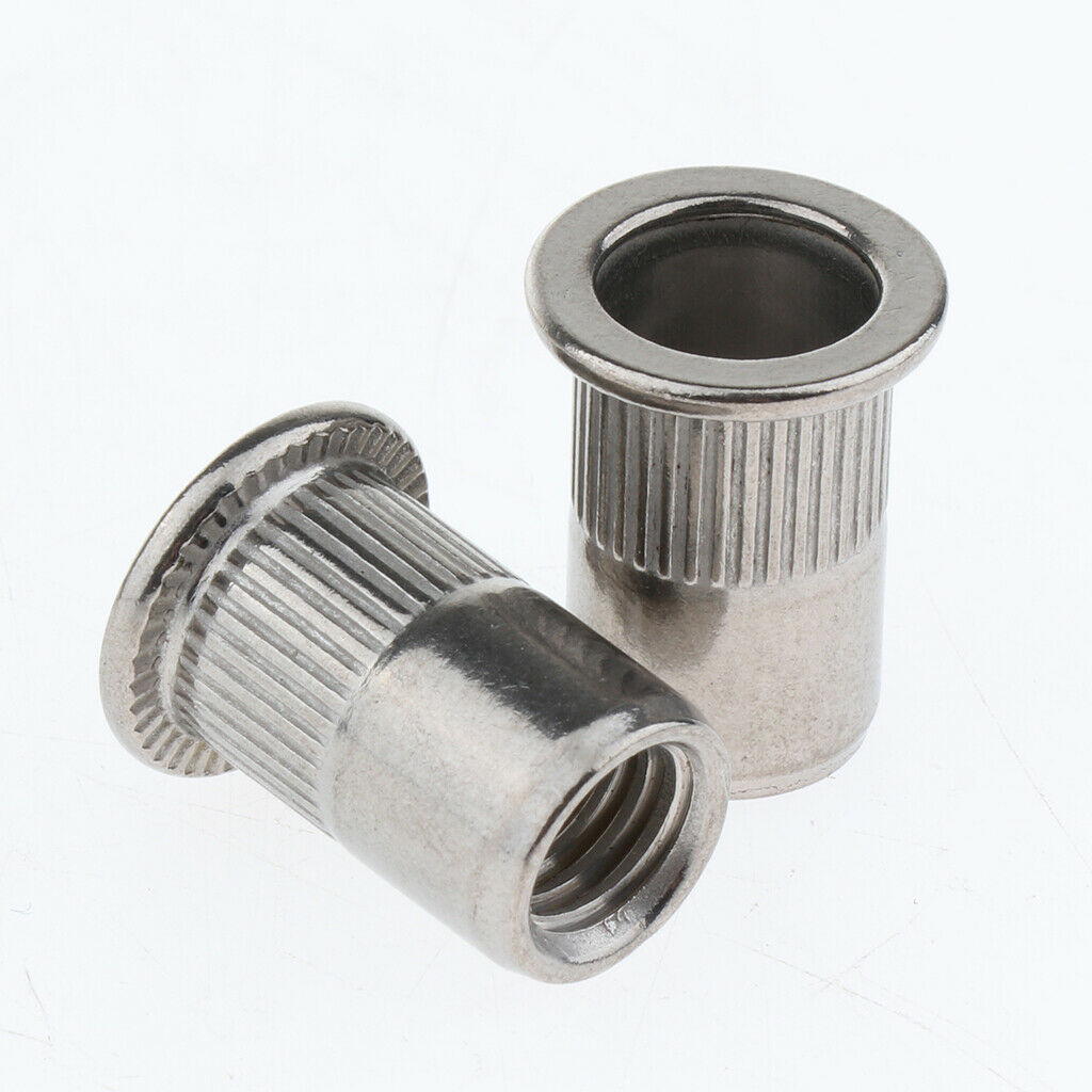 2X 10Pcs/Lot M4-M8 Stainless Steel Metric Thread Rivet Nut Rivnut Inserts Nut M8